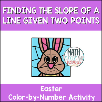 Preview of Finding the Slope From Two Points Easter Bunny Math Coloring Activity