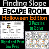 Finding Slope Activity: Escape Room Halloween Math Game