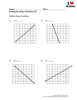 Preview of Finding the Slope Worksheets