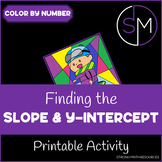 Finding the Slope & Y-intercept of a Line - Color By Number