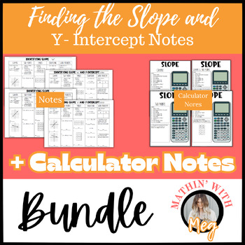 Preview of Finding the Slope and Y- Intercept Notes | + Calculator Notes