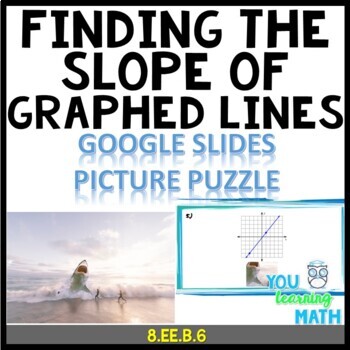 Preview of Finding the Slope of Graphed Lines: Google Slides Picture Puzzle - 20 Problems