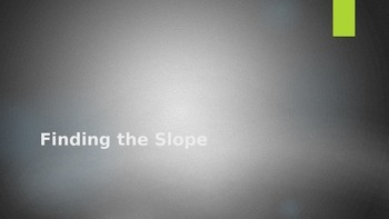 Preview of Finding the Slope with activity