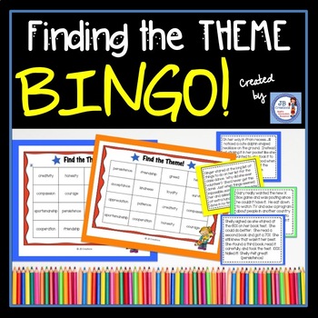 Preview of Finding the Theme Bingo game (3rd-5th grade)