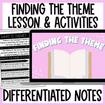 Preview of Finding the Theme Slides, Mini Lesson, & Identifying Theme Practice Passages
