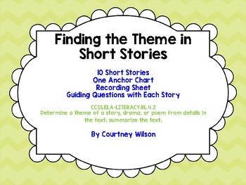 Finding the Theme in Short Stories by Teaching in Rain | TPT