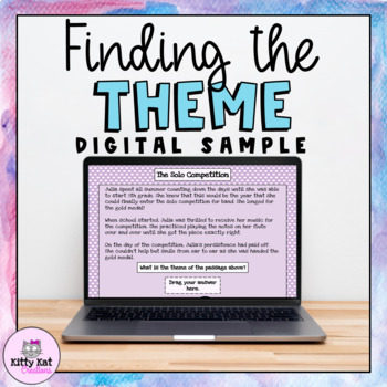 Preview of Finding the Theme of a Story Google Slides™ Digital FREEBIE
