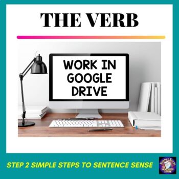 Preview of Grammar Worksheets | Finding the Verb Step 2 |Google Drive for Distance Learning