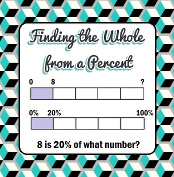 Preview of Finding the Whole from the Percent with Models and Ratios
