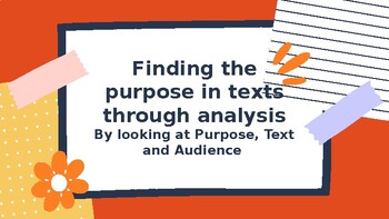 Preview of Finding the purpose in texts through purpose, text and audience