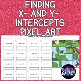 Finding x- and y- intercepts Algebra Pixel Art Activity