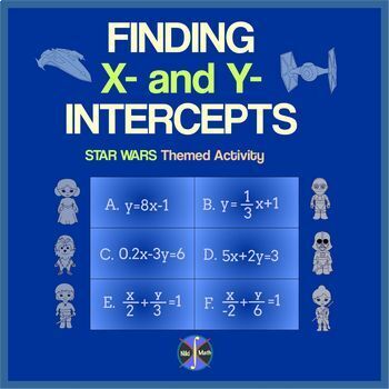 Finding X And Y Intercepts Star Wars Themed Activity Distance Learning