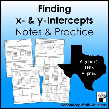 Preview of Finding Intercepts Notes & Practice