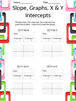 Preview of Finding y-intercept and slope (y=mx+b) worksheet or quiz