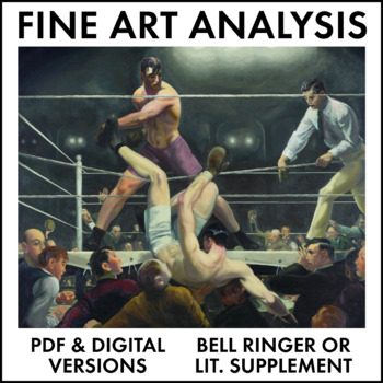Preview of Fine Art Analysis #1, Bellows, critical thinking, high school English & art CCSS