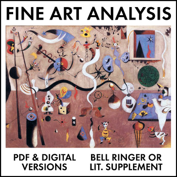Preview of Fine Art Analysis #19, bell-ringer or supplement for high school English & art