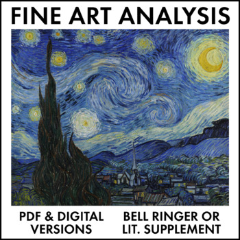 Preview of Fine Art Analysis #2, van Gogh, critical thinking high school English & art CCSS