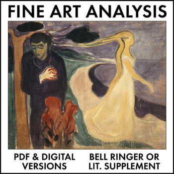 Preview of Fine Art Analysis #4, Munch, critical thinking, high school English & art CCSS