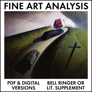 Preview of Fine Art Analysis #8, G. Wood, critical thinking, high school English & art CCSS