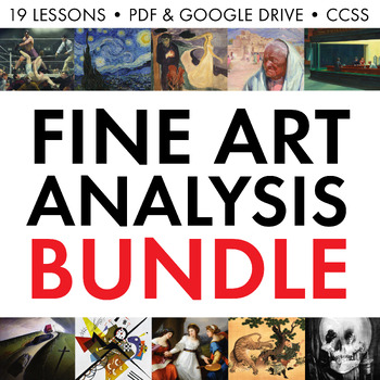 Preview of Fine Art Analysis Bundle, Art Supplements, Critical Thinking Bell-Ringers, CCSS