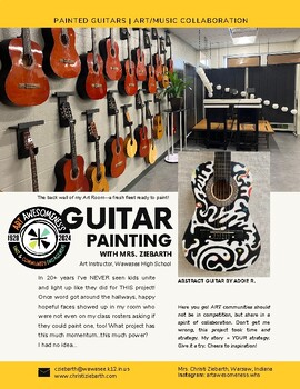 Preview of Fine Arts Connections: Find, Prep and Paint Recycled Guitars as Art