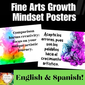 Preview of Fine Arts Growth Mindset Posters - Art, Music, Theater, Band, Choir, Orchestra