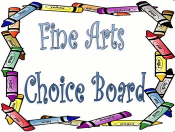 Preview of Fine Arts Tic Tac Toe/Choice Board