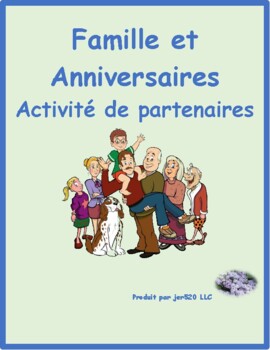 Famille (Family in French) Birthdays Partner Bingo by jer520 LLC