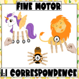 Fine Motor 1:1 Correspondence Animal Activity - 15 Differe