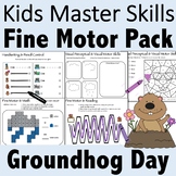 Fine Motor Activities Pack for Groundhog Day - (With Math 