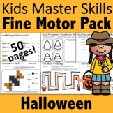 Fine Motor Activities Pack for Halloween - (With Math and 