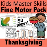 Fine Motor Activities Pack for Thanksgiving - (With Math a