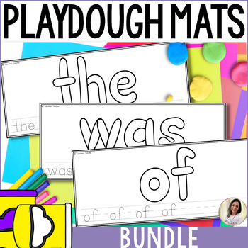 Preview of Fine Motor Activities Playdough Mats for Morning Tubs Bundle