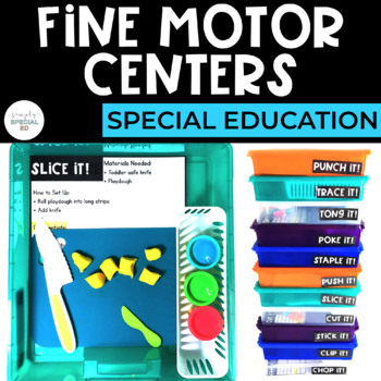 Preview of Simple Fine Motor Centers | 12 Skills | Special Education