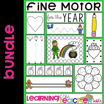 Preview of Fine Motor Activities Yearlong Practice BUNDLE