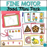 Food Fine Motor Skills Tracing Cutting & Clip Cards Activi