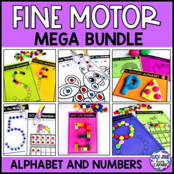 Preview of Fine Motor Activities for Kindergarten | Fine Motor Skills | Alphabet Numbers