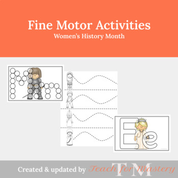 Preview of Fine Motor Activities for Preschool: Women's History Month
