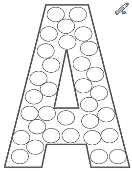 Fine Motor Activity Dot Art Alphabet by Dominique Andruszkiewicz