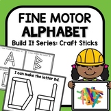 Fine Motor Alphabet Center Activities-Craft Stick Letter Building