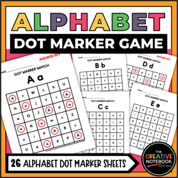 Preview of Alphabet Games, Fine Motor Skills, Dot Markers, Preschool Games, Letter Matching