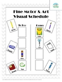 Fine Motor & Art Visual Schedule: Visual Task Cards (With 