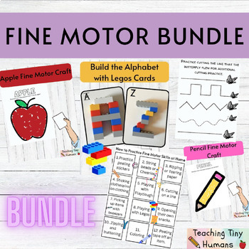 Preview of Fine Motor Bundle! | Fine Motor Crafts, Letter to Families, and Misc Activities