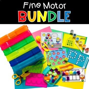 Preview of Fine Motor Skills Prewriting Activities Task Cards Phonics and Numbers Bundle