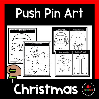 Preview of Fine Motor: Christmas Push Pin | Pokey Pin Art