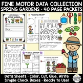 Fine Motor Data Collection - Spring Gardens - 40 Page Acti