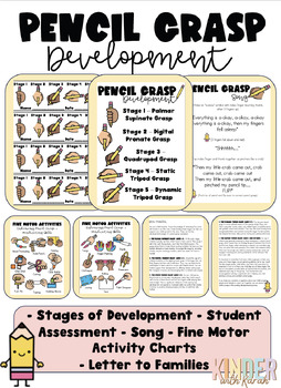 Preview of Fine Motor Development-Pencil Grasp Reference Sheet-Fine Motor Activities