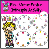 Fine Motor Easter Clothespin Activity