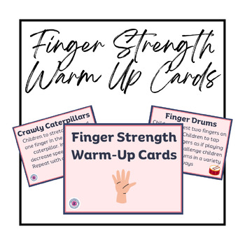 Preview of Fine Motor Fingers: 7 Engaging Warm-Up Activity Cards for Writing Prep!