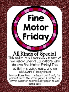 Preview of Fine Motor Friday Valentine's Day Edition